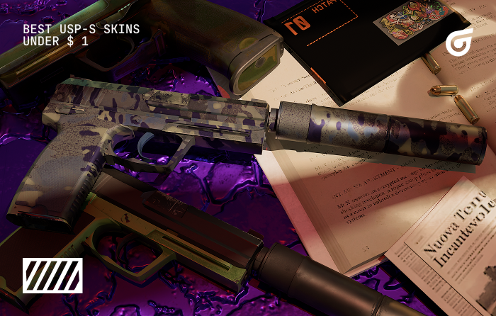 Best cheap USP-S skins CS2 (CS:GO) under $1, including Para Green, Forest Leaves and Night Ops with realistic military camouflage designs