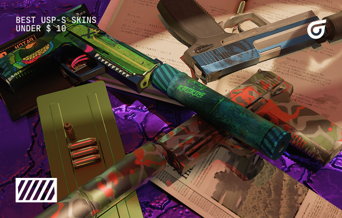 Best USP-S skins under $10 in CS2 (CS:GO), including Guardian, Serum and Monster Mashup with tactical, futuristic and colorful designs