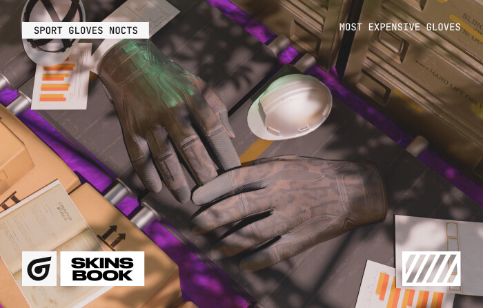 Sport Gloves | Nocts are rare CS2 (CS:GO) gloves and among the most valuable gloves CS2, prized as expensive gloves for their unique dark leopard print pattern and universal style, with market value rising from $1,500 to a peak of $6,600 and now starting near $3,300.