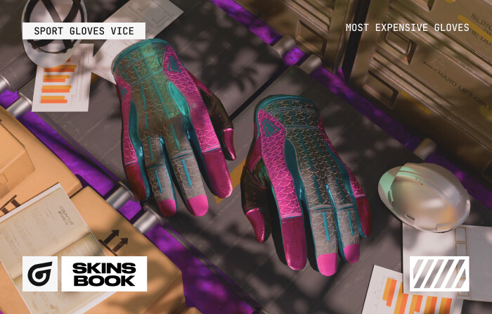 Sport Gloves | Vice are rare CS2 (CS:GO) gloves and among the most valuable gloves CS2, prized as high-value CS2 gloves for their bold pink-and-blue design and iconic status, with prices peaking around $42,000 and currently valued near $10,000–$11,000 from the Clutch Case and Revolution Case.