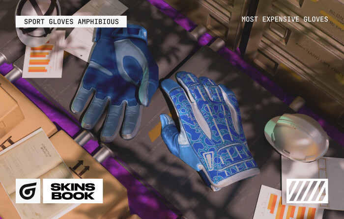 Sport Gloves | Amphibious are rare CS2 (CS:GO) gloves and among the most valuable gloves CS2, prized as expensive gloves for their ocean-inspired blue colorway, with market value dropping from about $5,000 to around $2,500–$3,000 after updates, available from the Clutch Case and Revolution Case.