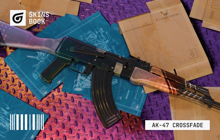Cheap AK 47 skin AK-47 | Crossfade in CS2, Mil-Spec Grade from The Graphic Design Collection (released October 2, 2024), priced $2.20–$8.50, featuring a smoky gradient pattern transitioning from warm orange to deep purple; a pattern-based design from “The Armory” update with unique offsets including rare Full Orange or Full Purple variations, popular as an affordable alternative to Fade that pairs well with purple gloves, though the matte finish lacks metallic shine and colors fade at high wear levels.