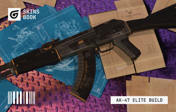 CS2 (CS:GO) cheapest AK skins option AK-47 | Elite Build, Mil-Spec Grade from The Chroma 2 Collection (released April 15, 2015), priced $1.28–$10.50, featuring a matte grey base with black tactical elements and subtle orange decals, known as a legendary budget AK-47 skin and often called the “Redline for the thrifty,” with strong crafting potential for orange stickers like Fnatic or Virtus.pro, though its popularity makes it extremely common and less unique; flavor text: “Tread softly Naomi...people in your line of work aren't known for their longevity - The Shield and The Serpent Part 2.”