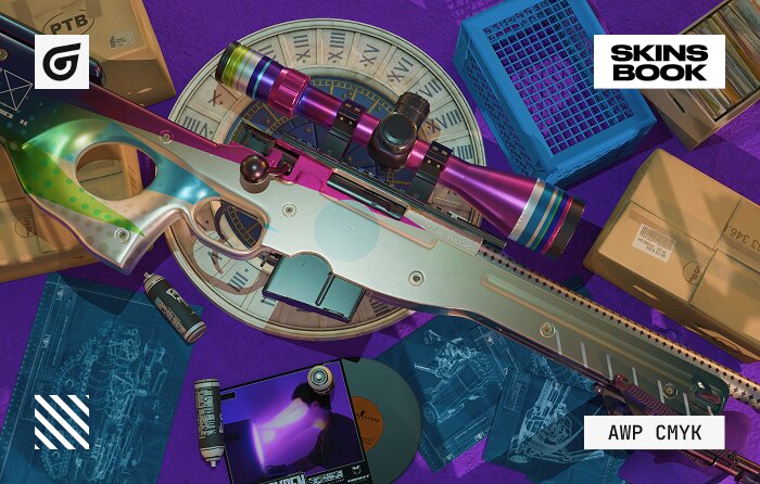 AWP CMYK CS2 skin from the limited-time Graphic Design Collection featuring bold Cyan, Magenta, Yellow, and Black color blocking in a clean, modern layout. A vibrant and unconventional AWP design that stands out with high contrast in Source 2, resembling graphic concept art during inspection. One of the newer expensive AWP skins valued for style and recognizability rather than legendary lore status. Maintains solid liquidity, with more affordable Field-Tested and Well-Worn versions available for players seeking a unique but not overly flashy CS2 (CS:GO) skin.
