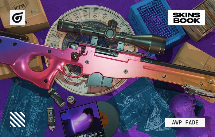 AWP Fade CS2 skin from The Control Collection featuring a glossy gradient finish transitioning from yellow to purple across the body. A highly prestigious and recognizable AWP CS2 skin that stands out without stickers. No longer dropping and not tied to a weapon case, making it available only through trading and the secondary market, driving consistent price appreciation. High-percentage 99–100% Fade patterns are significantly more valuable and trade at premium multiples compared to standard versions.