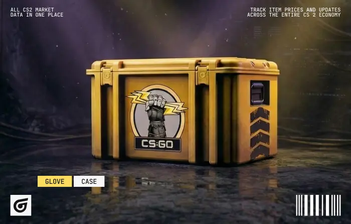 Glove Case, considered among the most expensive case in CS2, with an average price of $20 (range $16.49–$29.78), showing stable price behavior with minor changes in 2025–2026, featuring high-tech themed skins like SSG 08 Dragonfire and M4A4 Buzz Kill, including valuable glove drops with long-term investment potential but low ROI of 20–45%, best suited for collectors and long-term holders