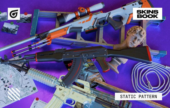 Static pattern CS2 (CS:GO) skin example with consistent texture placement and almost no visual variation between pattern indexes, demonstrating minimal difference in appearance across items.