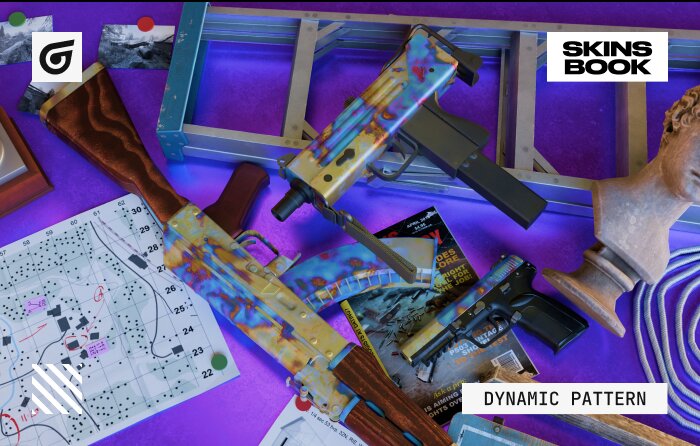Dynamic pattern CS2 (CS:GO) skin where Pattern ID significantly changes the appearance, including high-value variations like Fade, Case Hardened, Doppler, and Gamma Doppler with rare and premium pattern indexes.
