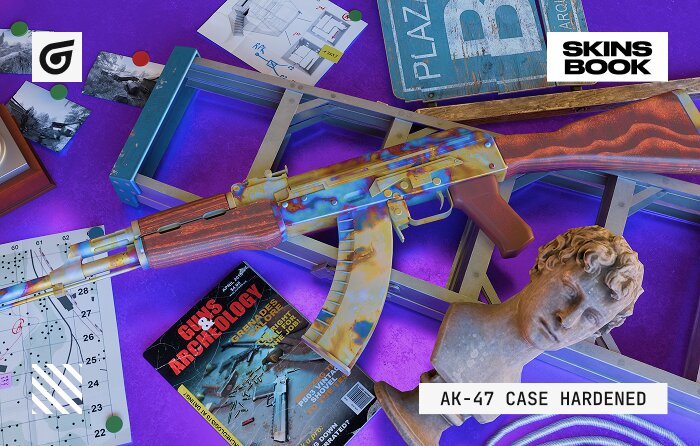 Case Hardened CS2 (CS:GO) skin pattern featuring high blue coverage known as Blue Gem, illustrating how unique skin pattern ID values produce rare color variations in CS2 (CS:GO) rare skin patterns and significantly impact market value.