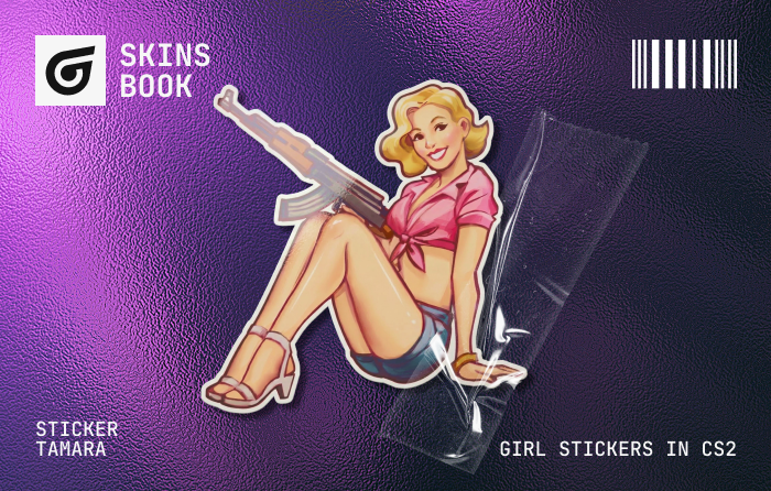 Sticker | Tamara girl stickers CS2 with pink cyberpunk anime-style female design, clean in-game look, priced around $0.50–$2.45, ideal for cute loadouts and chromatic skins