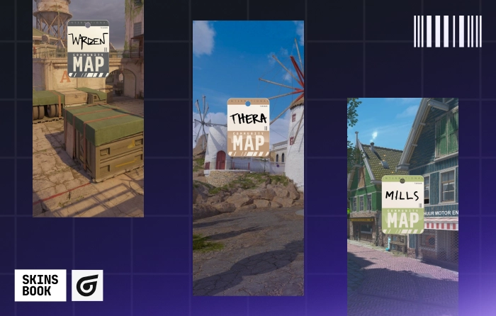 Promotional artwork featuring Community and Rotating Maps in CS2 for April 2026, including Palacio, Golden, Warden, Stronghold, Alpine, Rooftop, and the newly released de_Splinter map by FMPONE. The image showcases a variety of Counter-Strike 2 community maps available across Competitive, Casual, Deathmatch, and Wingman modes. Palacio is represented with elegant architectural scenery, Golden with desert-inspired environments, Warden and Stronghold with tactical combat zones, Alpine with snowy mountain aesthetics, and Rooftop with compact vertical Wingman gameplay. The centerpiece highlights de_Splinter, the highly anticipated Source 2 workshop map created by Cache designer FMPONE, featuring sharp next-generation visuals, modern architecture, and a vertical multi-level layout that has generated major hype within the CS2 community and esports scene.