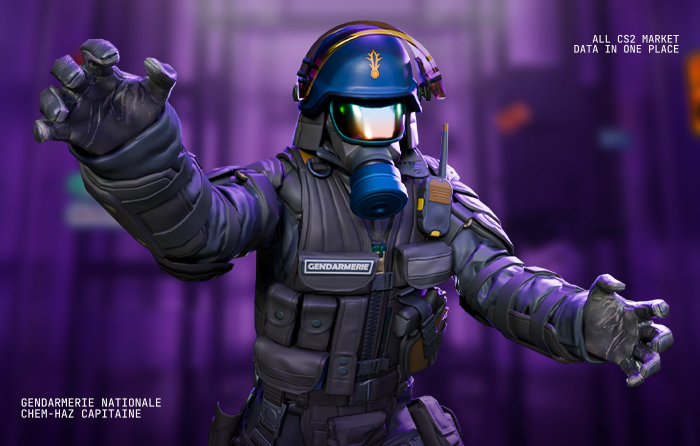 Chem-Haz Capitaine | Gendarmerie Nationale CS2 operator skin featuring a full hazmat suit, heavy-duty gas mask, and a distinctive blue-tinted visor. This unique Counter-Terrorist agent is one of the most recognizable CS2 agent skins in the game, standing out instantly among CT skins and CT agent skins thanks to his specialized chemical hazard protection gear. Popular with players searching for premium CS2 operators, counter strike operator skins, and standout CT-side characters, Chem-Haz Capitaine combines an imposing tactical presence with a futuristic design, making him one of the best CS2 operator skins for players who want a truly unmistakable agent on the battlefield.