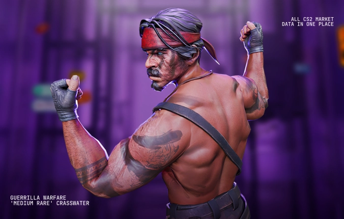 'Medium Rare' Crasswater | Guerrilla Warfare CS2 operator skin featuring a battle-scarred veteran with a rugged appearance, facial scars, and a missing eye. This intimidating T-side agent is one of the most distinctive CS2 terrorist skins, showcasing the harsh realities of combat through detailed character modeling and worn tactical gear. Popular among players searching for CS2 operator skins, CS2 agent skins, and unique terrorist agents CS2, Crasswater stands out among all CS2 operators with his brutal survivor aesthetic, making him a memorable choice for anyone looking to equip one of the toughest-looking T-side agent skins in Counter-Strike 2.