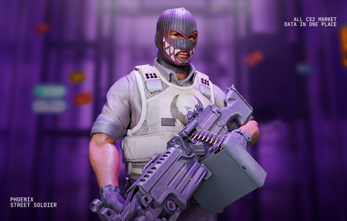 Street Soldier | Phoenix CS2 operator skin featuring a rugged urban appearance with a face-covering mask, tactical clothing, and a street-fighter aesthetic. This distinctive T-side agent stands out among CS2 terrorist skins and CS2 agent skins thanks to its gritty, city-inspired design. Popular with players seeking unique CS2 operators, terrorist agents, and counter strike operator skins, Street Soldier | Phoenix offers a tougher, more aggressive look than standard Phoenix agents while remaining a recognizable choice among all CS2 operator skins.
