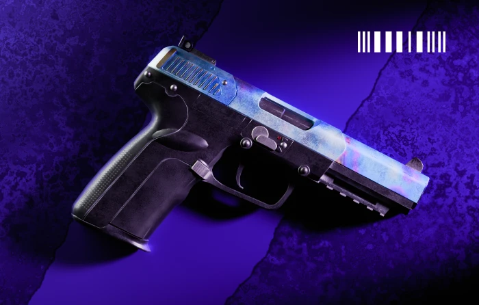Five-SeveN Case Hardened Blue Gem in CS2, released with The Arms Deal 2 update on November 8, 2013. This Restricted pistol skin from the CS:GO Weapon Case 2 features a Case Hardened finish with vivid blue, purple, and gold patterns created through the steel case-hardening process. Tier 1 Five-SeveN Case Hardened Blue Gem patterns #278 and #690 are the most valuable, making this one of the most affordable Blue Gem skins for collectors.