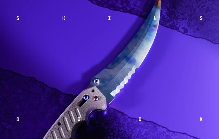 Flip Knife Case Hardened Blue Gem in CS2, released with The Arms Deal update on August 14, 2013. This Case Hardened knife features randomized blue, purple, and gold patterns across its blade, with Pattern #670 recognized as the best Flip Knife Blue Gem thanks to its exceptional blue playside coverage and strong collector appeal.