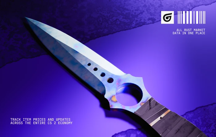 Skeleton Knife Case Hardened Blue Gem in CS2, released with the Operation Shattered Web update on November 18, 2019. This Case Hardened knife from the Shattered Web and Fracture Cases features randomized blue, purple, and gold patterns, with Pattern #403 recognized as one of the best Skeleton Knife Blue Gem seeds thanks to its exceptional blue playside coverage and strong collector demand.