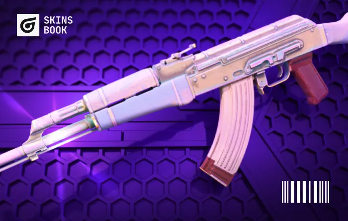 AK-47 Aphrodite Limited Edition Covert skin in CS2 (CS:GO), released January 21, 2026, priced ~$12.00–$433.01 with 0.00–1.00 float, featuring a Gunsmith finish, aged metallic receiver and barrel, and mother-of-pearl handguard and stock; worn versions are among the cheapest Covert skins in CS2.
