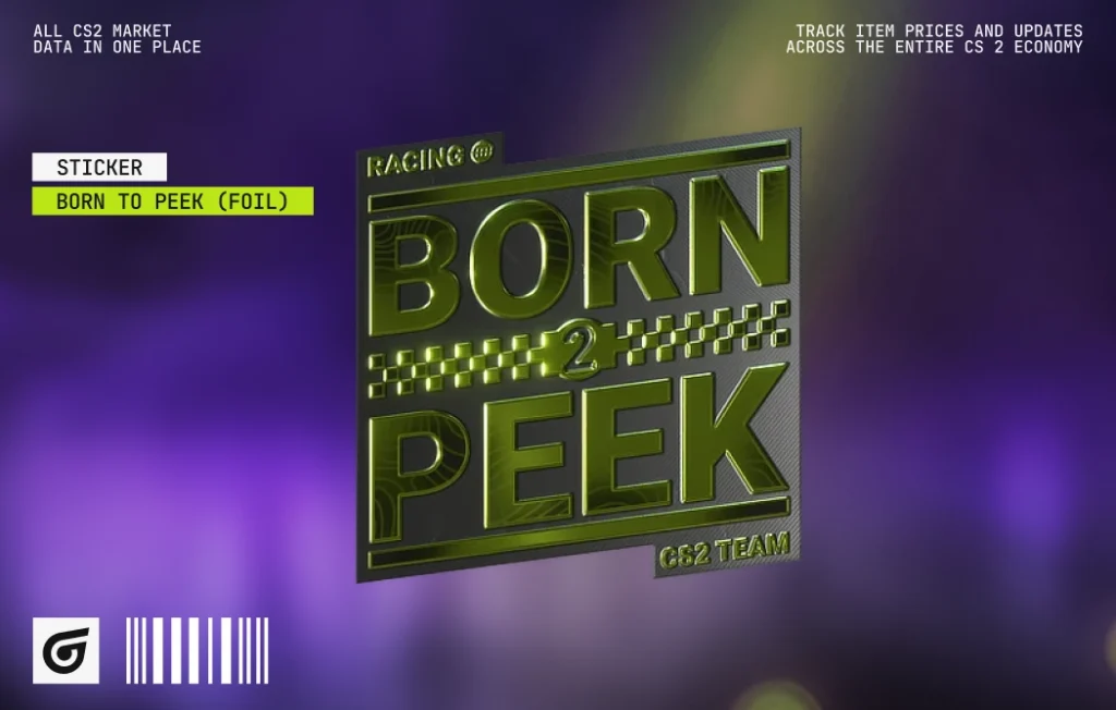 Metallic green foil sticker by Thirdsayan from the July 2026 Armory update, released July 8, 2026. This Exotic sticker from the Auto Racing Sticker Collection has no tournament affiliation and costs $0.65–$1.40, making it a budget option among green foil stickers in CS2 for AWPers who favor shoulder peeks. Suggested skin combinations include AWP Atheris, AK-47 Emerald Pinstripe, and M4A1-S Emphorosaur-S.